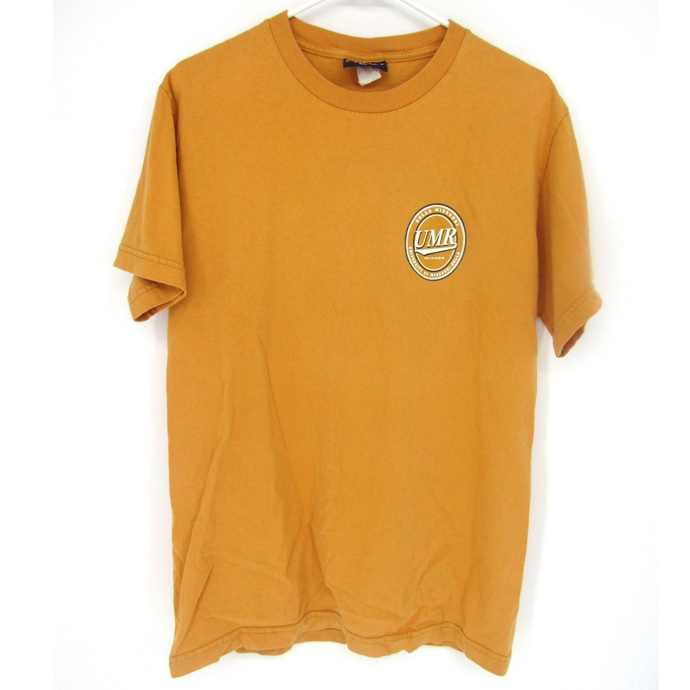 JanSport UMR Miners University of Missouri-Rolla T-Shirt Small Gold Graphic Tee